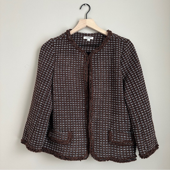 Max Studio Jackets & Blazers - Max Studio London Jacket Brown Black White Textured Size L